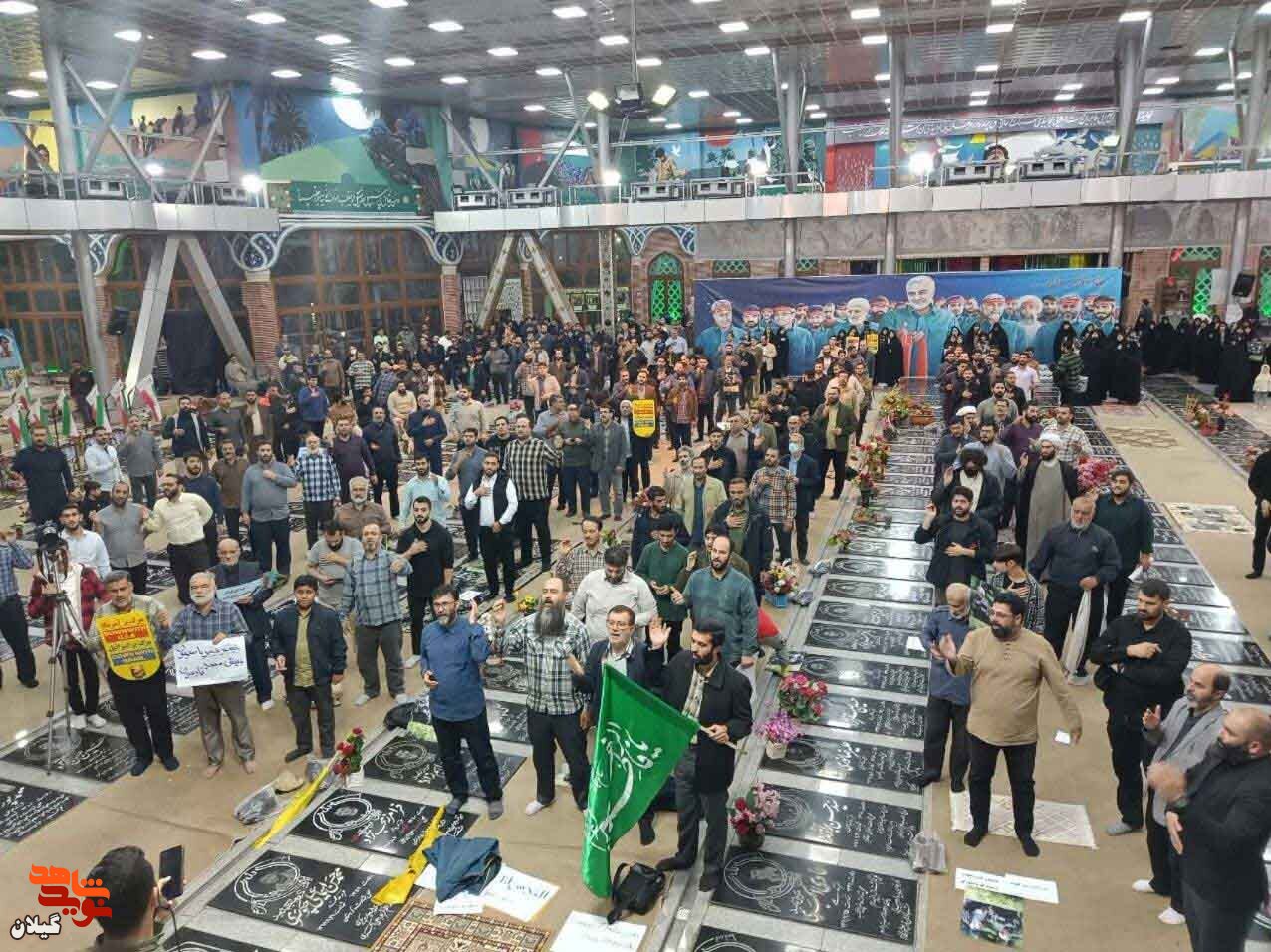 اجتماع مردم رشت در محکومیت حادثه تروریستی کرمان