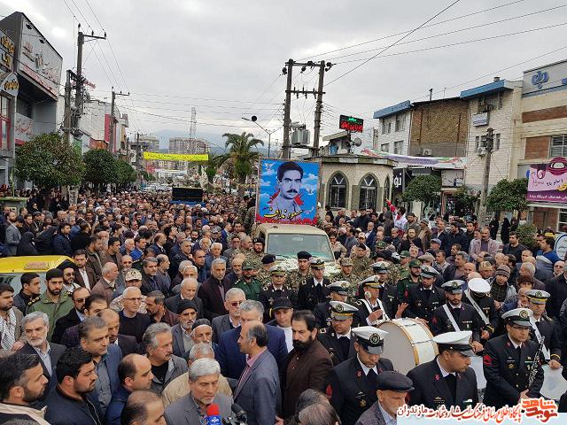 مراسم تشييع پيكر شهيد تازه تفحص شده «مسعود نداف گيلان نژاد» در چالوس مراسم تشييع پيكر شهيد تازه تفحص شده «مسعود نداف گيلان نژاد» در چالوس