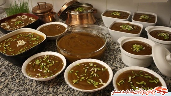 مراسم پخت سمنو با یاد و خاطره 3000 شهید استان سمنان برگزار می گردد مراسم پخت سمنو با یاد و خاطره 3000 شهید استان سمنان برگزار می گردد
