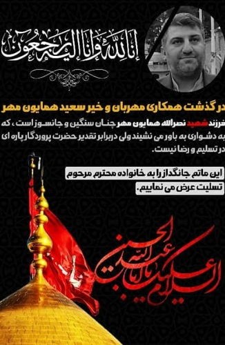 پیام تسلیت مدیرکل اسناد و انتشارات بنیاد شهید در پی درگذشت سعید همایون مهر