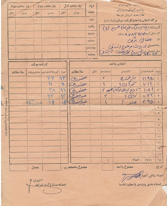 اسناد هویتی شهيد «رمضان بزی»