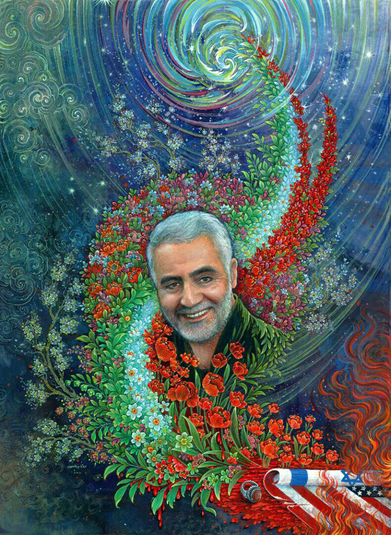 نقاشی های زیبای هنرمند اصفهانی برای شهدا