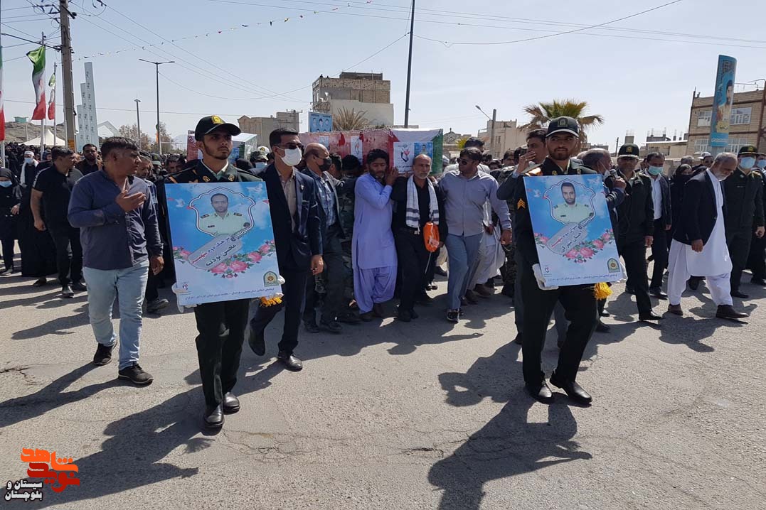 پیکر مطهر ۲ شهید فراجا در زاهدان تشییع شد