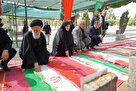 ادای احترام معاون تعاون و رفاه اجتماعی بنیاد شهید به شهدای اقتدار اصفهان