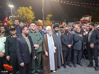 حضور مدیر کل بنیاد مازندران در مراسم شب وداع با شهید مدافع امنیت استوار دوم امیرحسین قاسمی در ساری