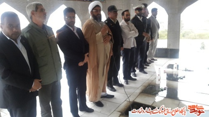 آیین غباروبی گلزار ملکوتی شهدا حاجی آباد بهمن ماه 95