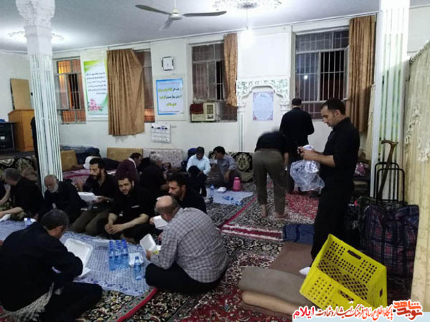 اسکان و پذیرایی زوار ایثارگر اربعین در بازگشت توسط بنیاد شهید وامورایثارگران 