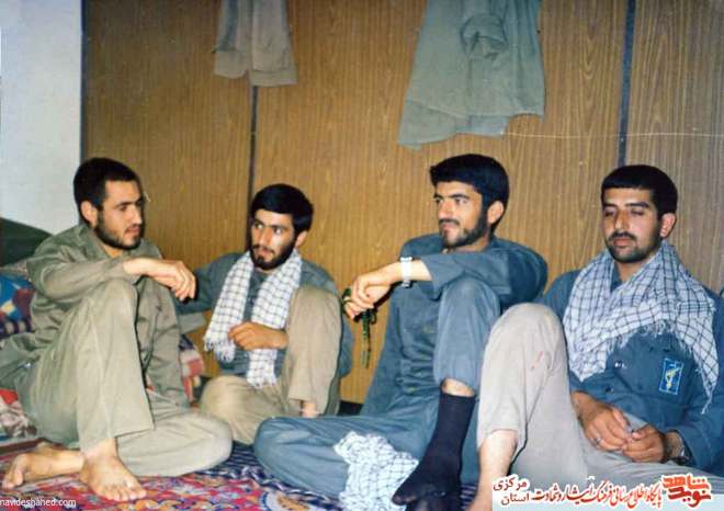 از چپ: ... - علی رضایی - غلامرضا آقایی - حمید امامی