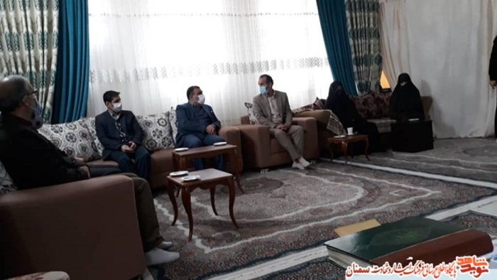 دیدار مسئولان سمنانی با همسر گرامی جانباز شهید حاج غلامعلی مثبت- ۲۴ اسفند ۹۹