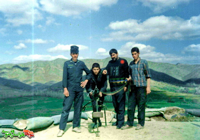 طبیعت زیبای کردستان و مقر نگهبانی به همراه آموزش تاکتیکی استفاده از تیربار و رفع گیر سلاح
