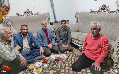 دیدار رئیس بنیاد شهید شهرستان شاهرود با جانباز گرانقدر ۵۰درصد شیمیایی حسن نظریه- پانزدهم اسفندماه ۱۴۰۱ روستای شهیدستان میغان شهرستان شاهرود