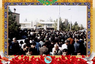 بازنشر تصاویر تشییع پیکر شهید مهدی بهرامی